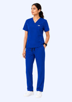 EcoCure V-Neck Scrub Set — Women · Royal Blue