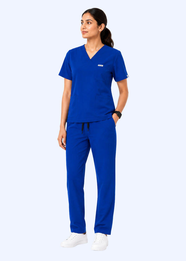 TMX EcoCure V-Neck Scrub Set — Women · Botanical Blue