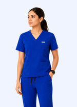 EcoCure V-Neck Scrub Set — Women · Royal Blue