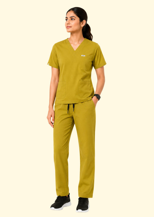 TMX EcoCure V-Neck Scrub Set — Women · Olive Green