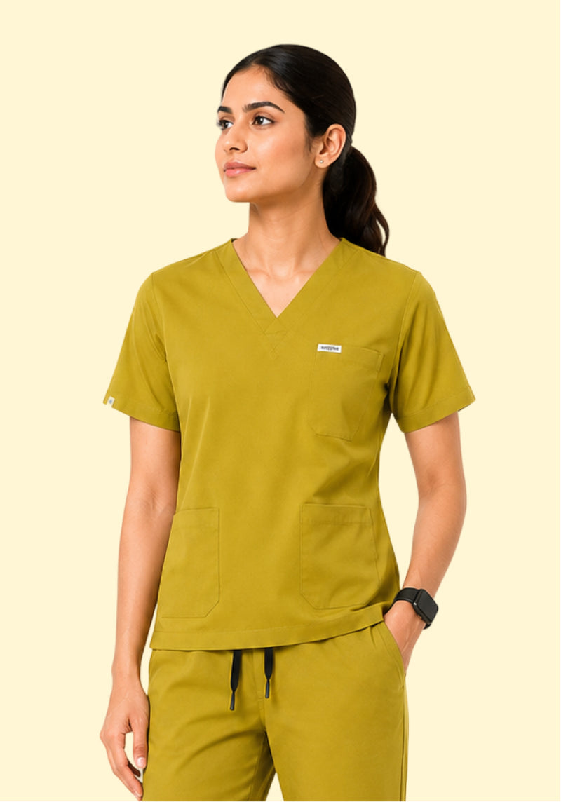 TMX EcoCure V-Neck Scrub Set — Women · Olive Green