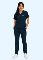 ProFlex V-Neck Scrub Set — Women · Deep Teal