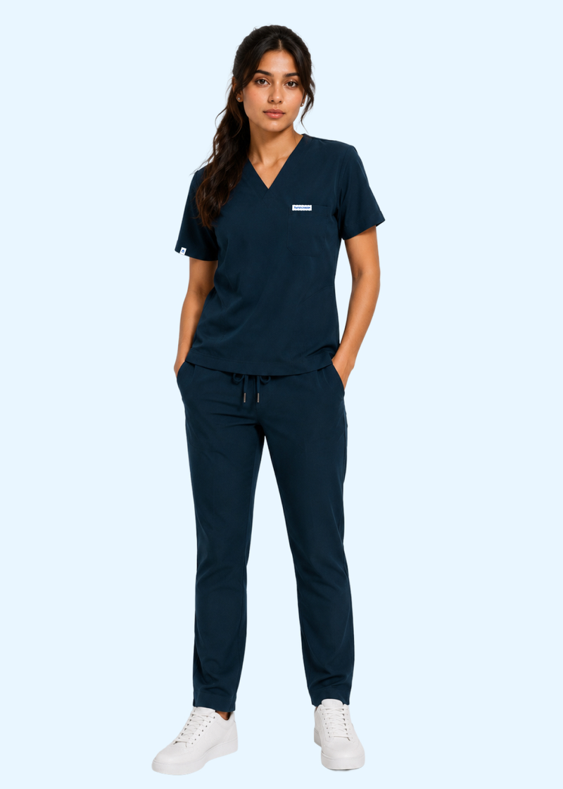 ProFlex V-Neck Scrub Set — Women · Deep Teal