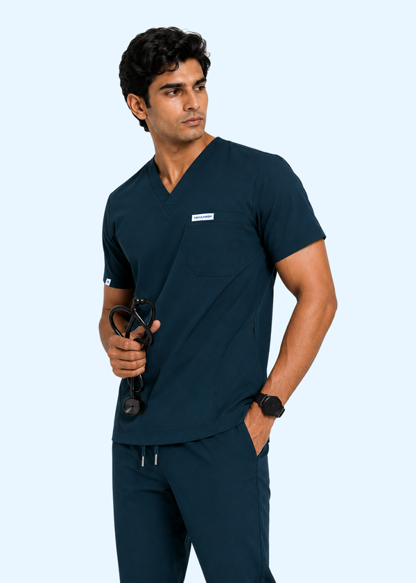 ProFlex V-Neck Scrub Set— Men ·  Deep Teal