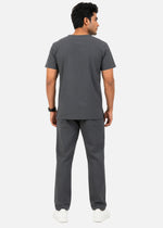 ProFlex V-Neck Scrub Set— Men ·  Charcoal Grey