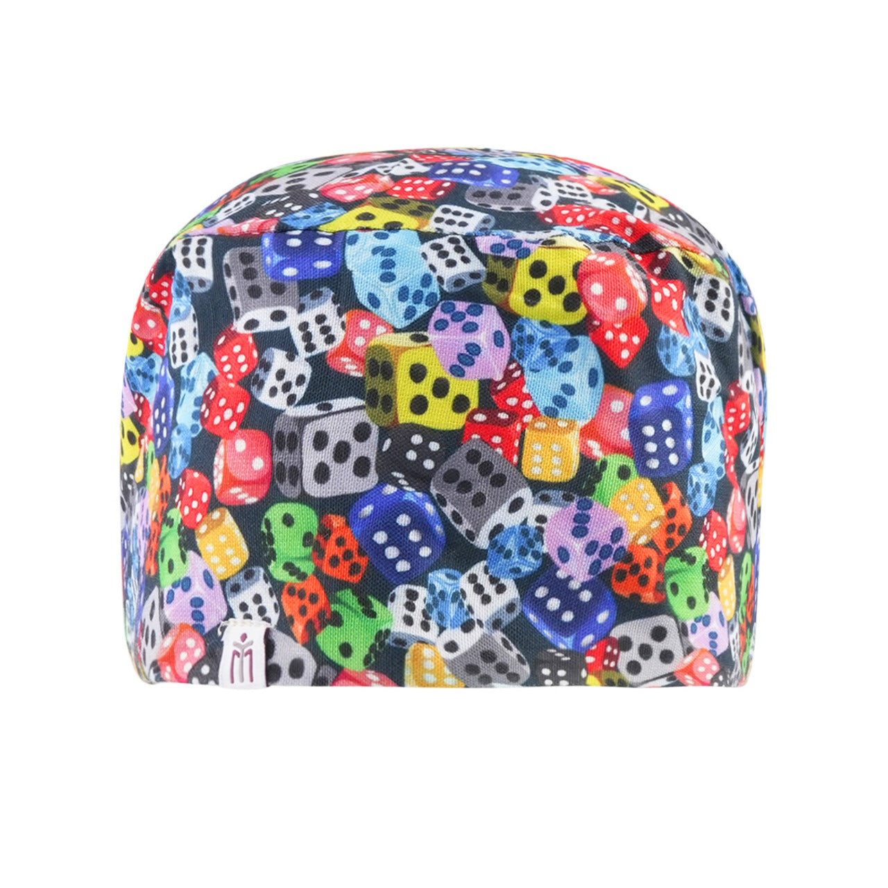 COLORED DICES REVERSABLE SCRUB CAP - UNISEX