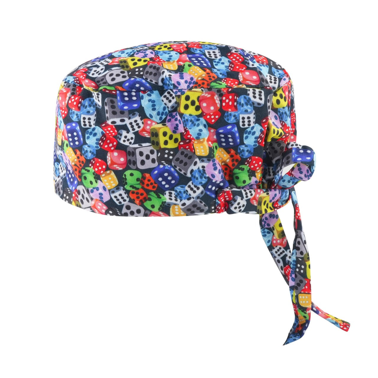 COLORED DICES REVERSABLE SCRUB CAP - UNISEX