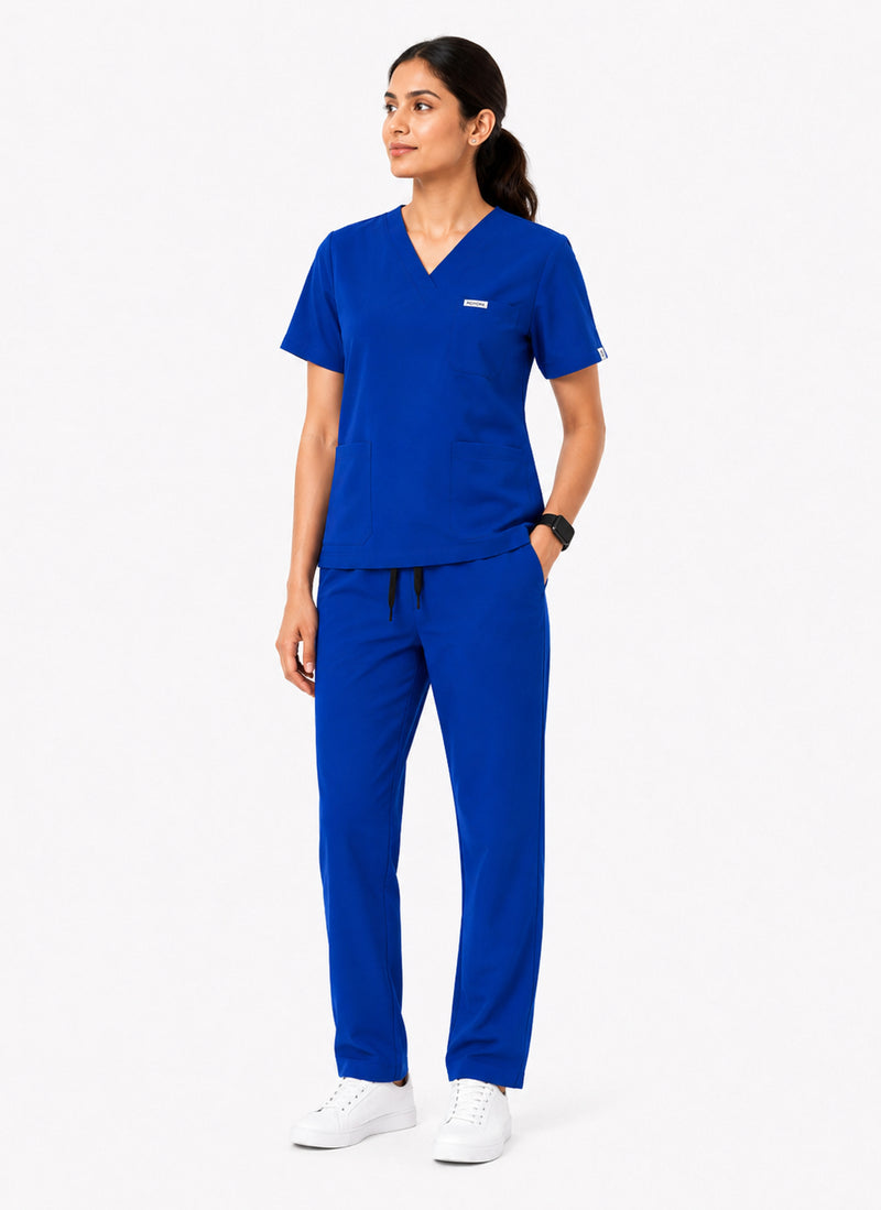 TMX EcoCure V-Neck Scrub Set — Women · Botanical Blue