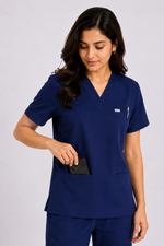 TMX Apex V-Neck Scrub Set — Women · Midnight Blue