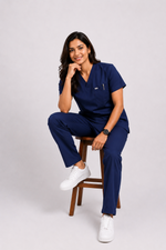 TMX Apex V-Neck Scrub Set — Women · Midnight Blue