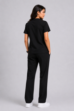 TMX Apex V-Neck Scrub Set — Women · Charcoal Black